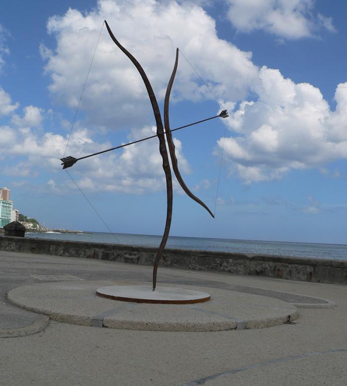 « Opuestos », une oeuvre de sept mètres de Kadir Lopez et Jorge Enrique Valdés (Cuba).