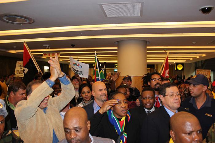 À Cape Town, les cinq Héros de la République de Cuba ont été accueillis par des témoignages de solidarité et d’admiration.