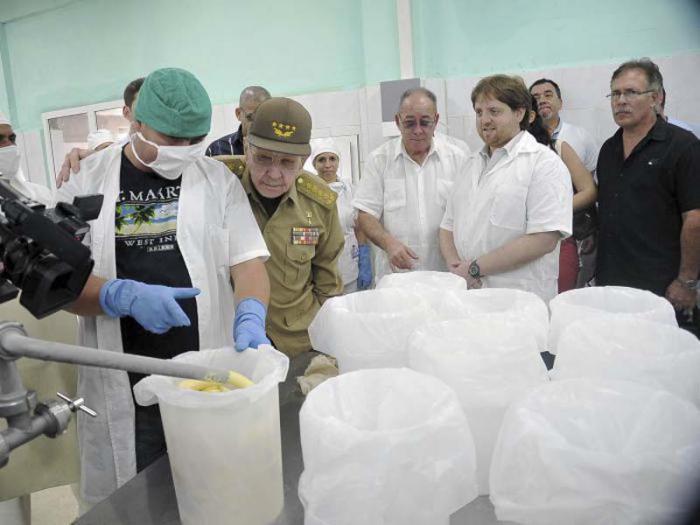 Raul a visité une usine de fabrication de glaces à base de fruits naturels.
