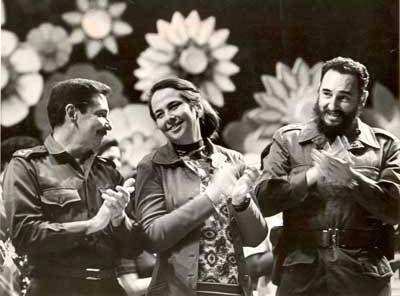 Vilma Espin, Fidel et Raul.