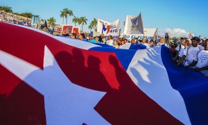 Primero de Mayo-2019.Desfile por el día Internacional de los Trabajadores en la Plaza de la Revolución
