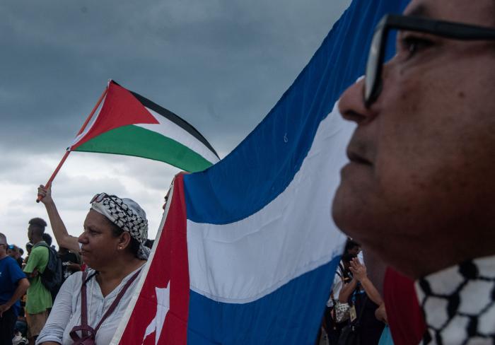 Marcha en contra de la gerra en Palestina